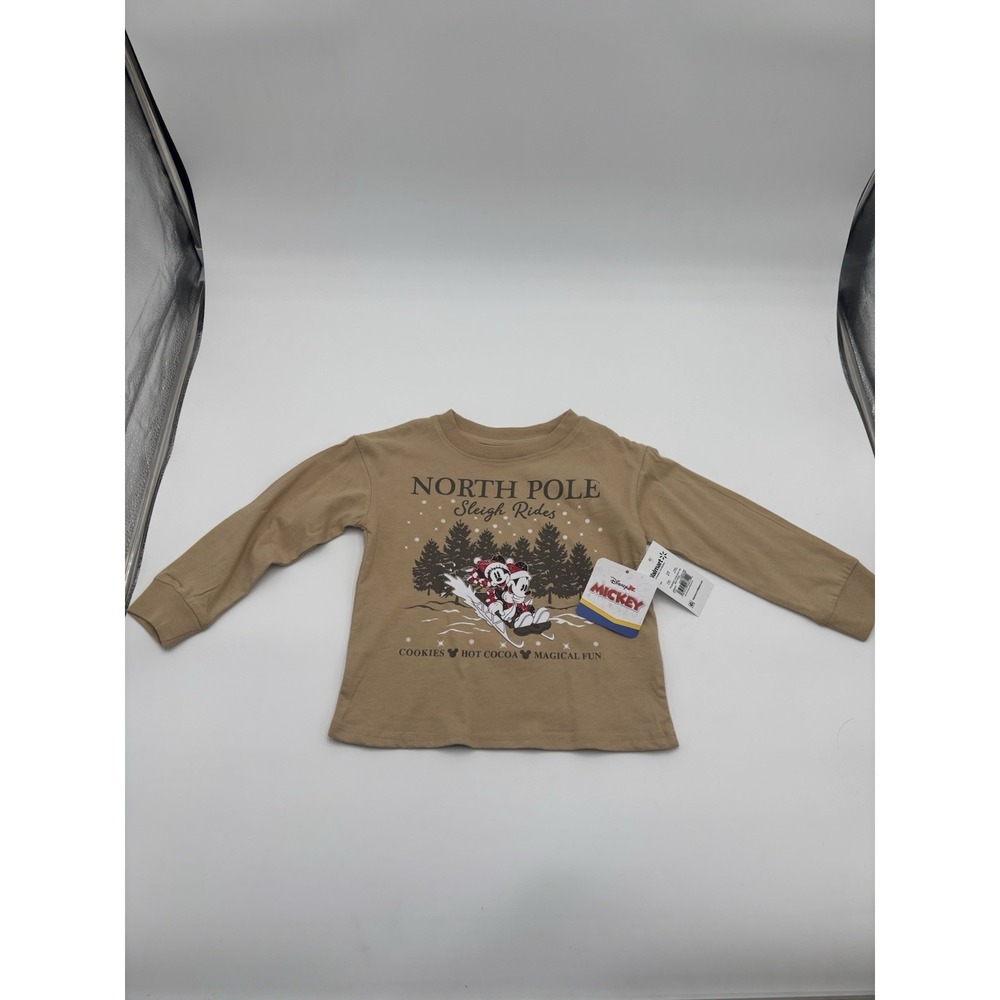 Disney Mickey Graphic Christmas Long Sleeve Shirt Size 2T